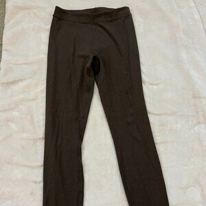 Alo Yoga Ribbed High-Waist 7/8 Blissful Legging in Espresso Size Small